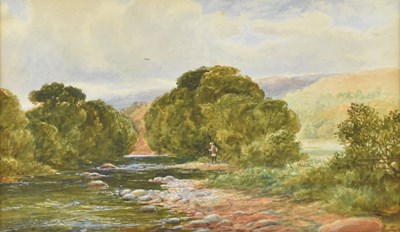 Lot 391 - ATTR. DAVID COX (1783-1859) - 19TH CENTURY WATERCOLOUR - CONWY VALLEY