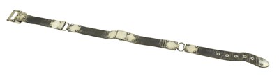 Lot 120 - VICTORIAN HALLMARKED SILVER MOUNTED LEATHER BELT
