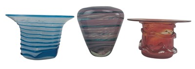 Lot 176 - MDINA - SELECTION OF MID CENTURY GLASS VASES