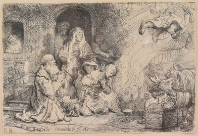 Lot 340 - REMBRANDT VAN RIJN (1606-1669) - 17TH CENTURY ETCHING PAINTING