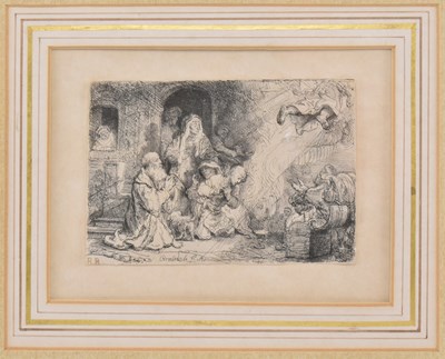 Lot 340 - REMBRANDT VAN RIJN (1606-1669) - 17TH CENTURY ETCHING PAINTING