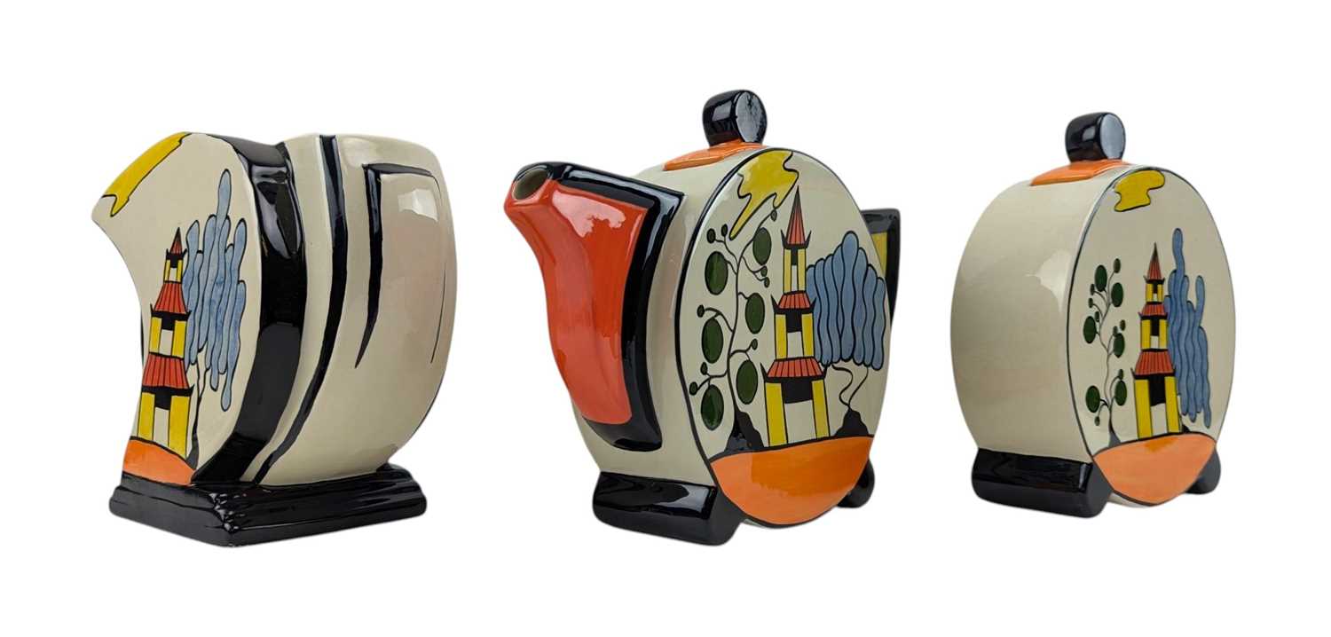 Lot 155 - LORNA BAILEY FOR OLD ELLGREAVE POTTERY - PAGODA GARDENS TEA SET