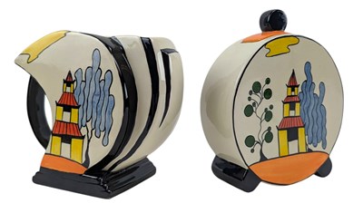 Lot 155 - LORNA BAILEY FOR OLD ELLGREAVE POTTERY - PAGODA GARDENS TEA SET