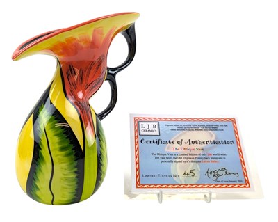 Lot 159 - LORNA BAILEY FOR OLD ELLGREAVE POTTERY - THE OBLIQUE VASE