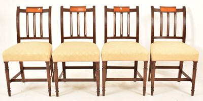 Lot 405 - TWELVE GEORGE III 19TH CENTURY MAHOGANY DINING CHAIRS