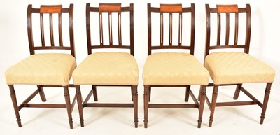 Lot 405 - TWELVE GEORGE III 19TH CENTURY MAHOGANY DINING CHAIRS