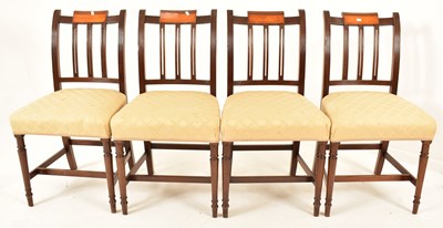 Lot 405 - TWELVE GEORGE III 19TH CENTURY MAHOGANY DINING CHAIRS