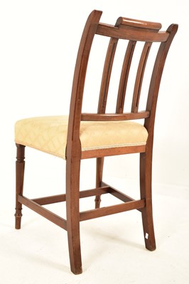 Lot 405 - TWELVE GEORGE III 19TH CENTURY MAHOGANY DINING CHAIRS