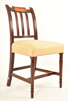 Lot 405 - TWELVE GEORGE III 19TH CENTURY MAHOGANY DINING CHAIRS