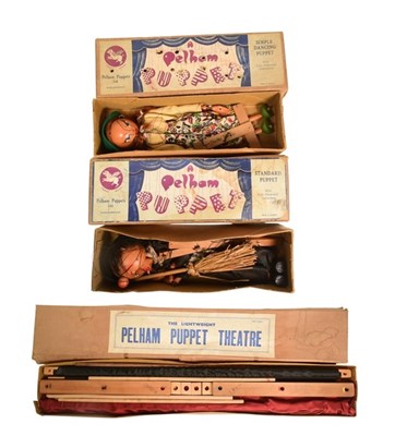 Lot 94 - PUPPETS - X2 VINTAGE PELHAM PUPPETS TOGETHER WITH THEATRE
