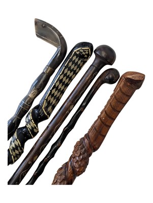 Lot 205 - COLLECTION OF VINTAGE 20TH CENTURY HAND MADE CARVED WALKING STICKS