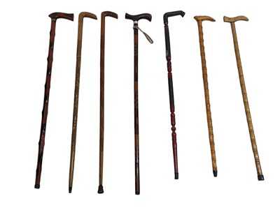 Lot 216 - COLLECTION OF VINTAGE 20TH CENTURY WALKING STICK / CANES