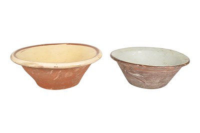 Lot 26 - TWO 19TH CENTURY VICTORIAN FRENCH PANCHEON EARTHENWARE BOWLS