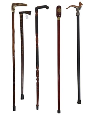 Lot 218 - COLLECTION OF VINTAGE 20TH CENTURY WALKING STICKS / CANES