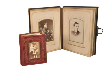 Lot 542 - TWO 19TH CENTURY VICTORIAN CARTE DE VISITE PHOTOGRAPH ALBUMS