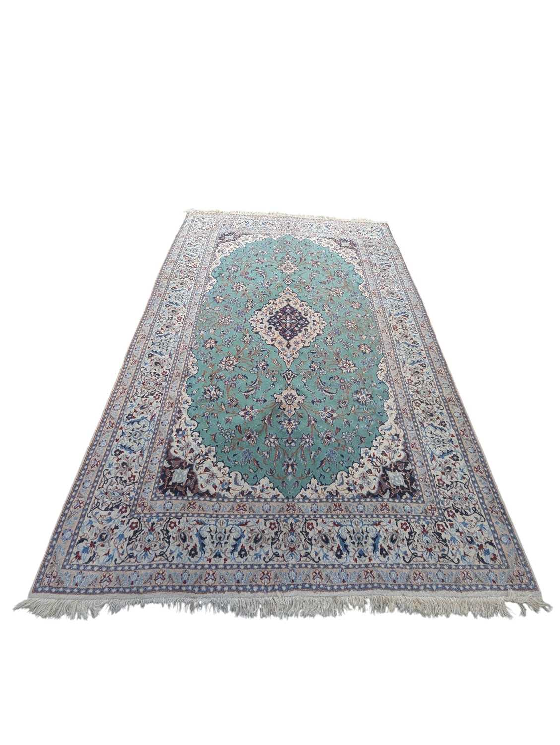 Lot 719 - MID CENTURY IRANIAN NAIN ISLAMIC FLOOR RUG.