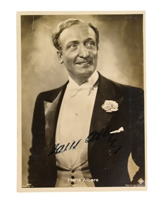Lot 89 - GERMAN FILM STAR - HANS ALBERS (D,1960) - VINTAGE SIGNED PHOTOGRAPH