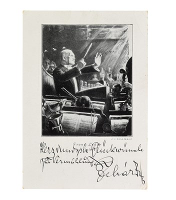 Lot 81 - COMPOSERS - FRANZ LEHAR (D.1948) - SCARCE AUTOGRAPH ON POSTCARD