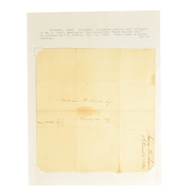 Lot 126 - AMERICAN PRESIDENT - JAMES BUCHANAN (D.1868) – ENVELOPE