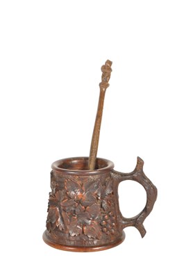 Lot 225 - 19TH CENTURY CONTINENTAL GERMAN BLACK FOREST MUG & PEN