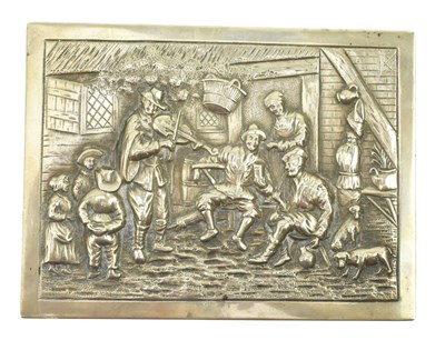 Lot 62 - 20TH CENTURY DUTCH SILVER & WOOD LINED HINGED CIGARETTE BOX