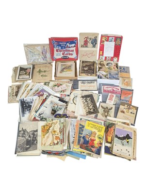 Lot 547 - COLLECTION OF 20TH CENTURY VINTAGE POSTCARDS, CIGARETTE CARDS, SILKS, ETC