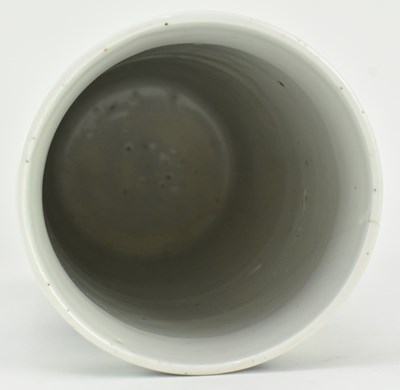 Lot 114 - QING BLUE AND WHITE "DRAGON" SLEEVE VASE 清 青花龙纹筒瓶