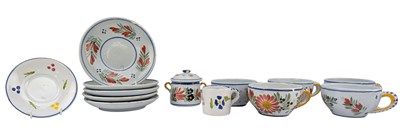 Lot 64 - COLLECTION OF FRENCH QUIMPER HB FAIENCE HAND PAINTED CERAMICS