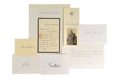 Lot 198 - BRITISH PRIME MINISTERS - COLLECTION OF AUTOGRAPHS