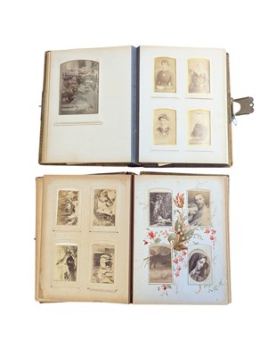 Lot 543 - TWO 19TH CENTURY VICTORIAN CARTE DE VISITE PHOTOGRAPH ALBUMS