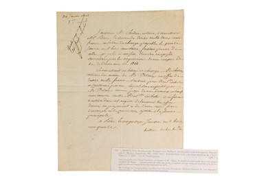 Lot 95 - NAPOLEON INTEREST - HORTENSE DE BEAUHARNAIS - LETTER
