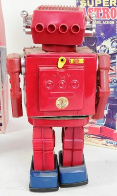 Lot 704 - TINPLATE TOYS - X2 TAIWAN SJM SUPER ASTRONAUT ROBOTS