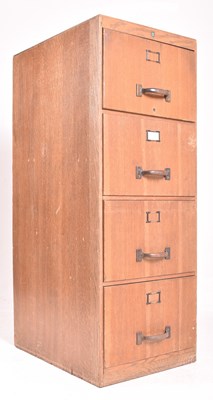 Lot 196 - 1920S OAK-PLY PEDESTAL FILING CABINET