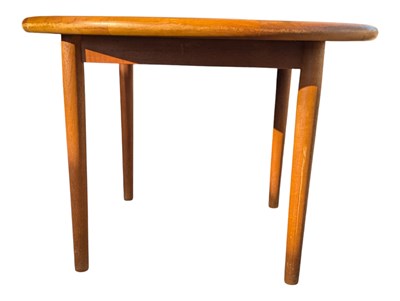 Lot 595 - BRITISH MODERN DESIGN - MID CENTURY TEAK EXTENDING DINING TABLE