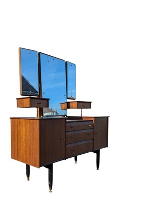 Lot 592 - NATHAN FURNITURE - MID CENTURY TEAK VENEER DRESSING TABLE
