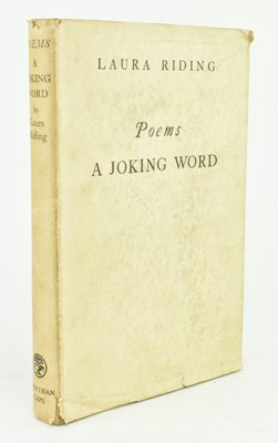 Lot 19 - RIDING, LAURA. 1930 POEMS, A JOKING WORD SCARCE FIRST EDITION IN DUST WRAPPER