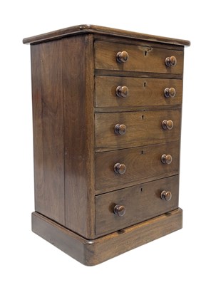 Lot 428 - VICTORIAN 19TH CENTURY MAHOGANY BACHELOR CHEST OF DRAWERS