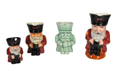 Lot 38 - SHORTER & SON - FOUR EARLY 20TH CENTURY STAFFORDSHIRE CHELSEA PENSIONER FIGURES