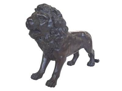 Lot 256 - 19TH CENTURY VICTORIAN CAST BRONZE LION