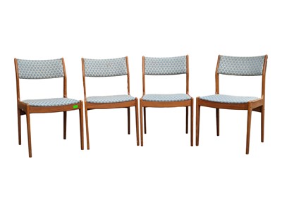 Lot 610 - ERIK BUCH - O.D. MOBLER - SET OF FOUR TEAK WOOD DINING CHAIRS