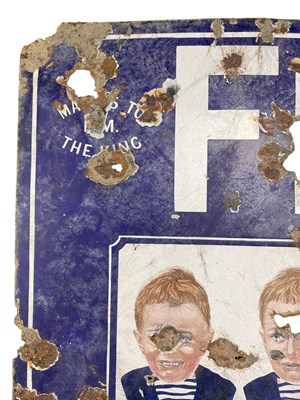 Lot 1 - FRY'S CHOCOLATE - EARLY 20TH CENTURY FIVE BOYS ENAMEL ADVERTISING SIGN