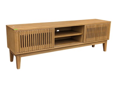 Lot 602 - CONTEMPORARY DESIGNER OAK TV UNIT