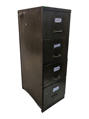 Lot 622 - VINTAGE 20TH CENTURY INDUSTRIAL METAL FILING CABINET