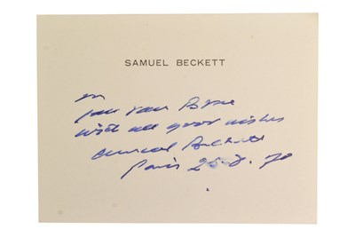 Lot 221 - PLAYWRIGHT & POET - SAMUEL BECKETT (D.1989) - AUTOGRAPH