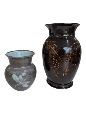 Lot 55 - FISHLEY HOLLAND - TWO PIECES OF 20TH CENTURY STUDIO POTTERY VASES