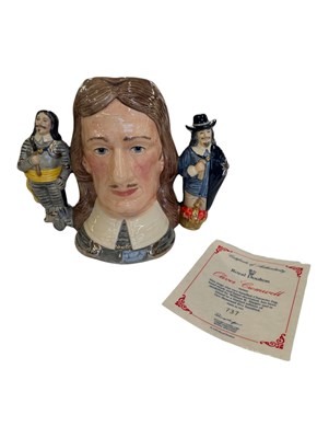 Lot 50 - ROYAL DOULTON - 1994 PORCELAIN LIMITED EDITION OLIVER CROMWELL CHARACTER JUG