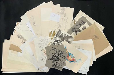 Lot 38 - ROBIN SYMES (1939-2023) - LARGE COLLECTION OF LIFE DRAWING SKETCHES
