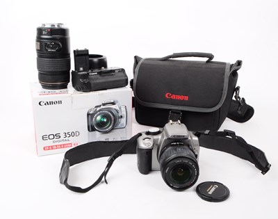 Lot 215 - CANON 350D DIGITAL SLR & ACCESSORIES