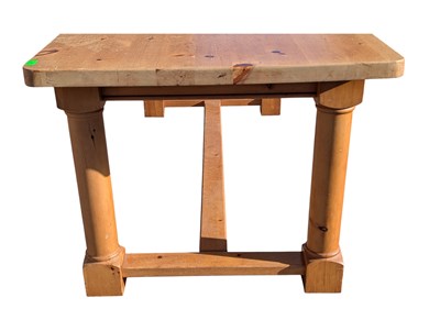 Lot 675 - 17TH CENTURY REVIVAL COUNTRY PINE REFECTORY DINING TABLE