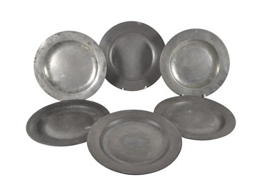 Lot 207 - COLLECTION OF ENGLISH 18TH CENTURY METAL PEWTER PLATES